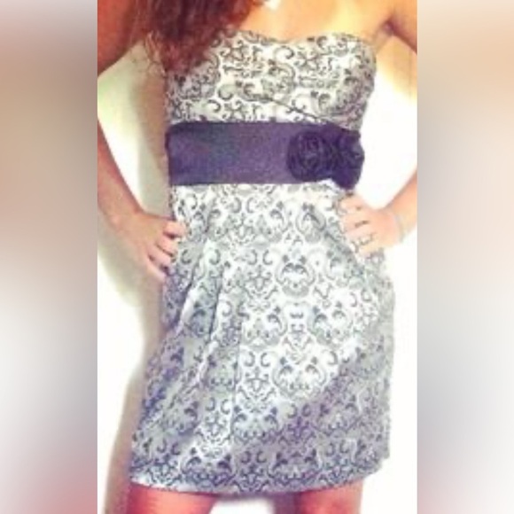 Speechless gray/black strapless party dress size 3 - Picture 1 of 12